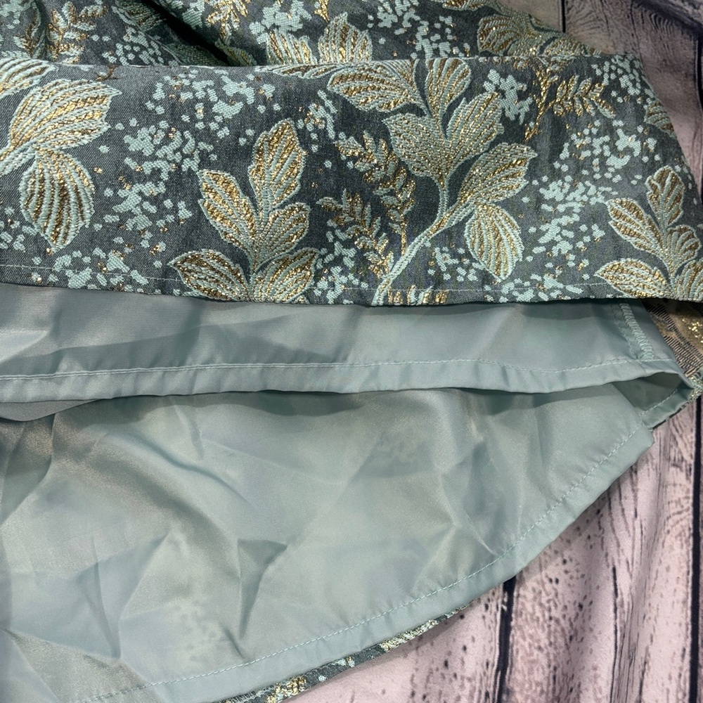 Chasing Fireflies Green and Gold Floral Dress - Picture 4 of 10